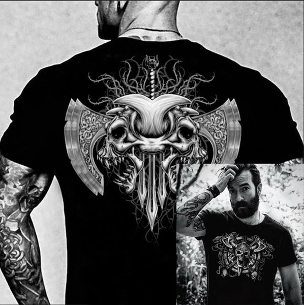

men's t-shirts men women t shirt viking god of wor odin volhollo cool tee top, White;black