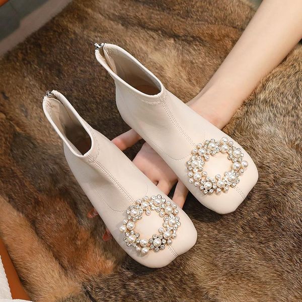 

boots koovan children girls autumn winter 2021 children' baby girl princess short rhinestone leather, Black;grey