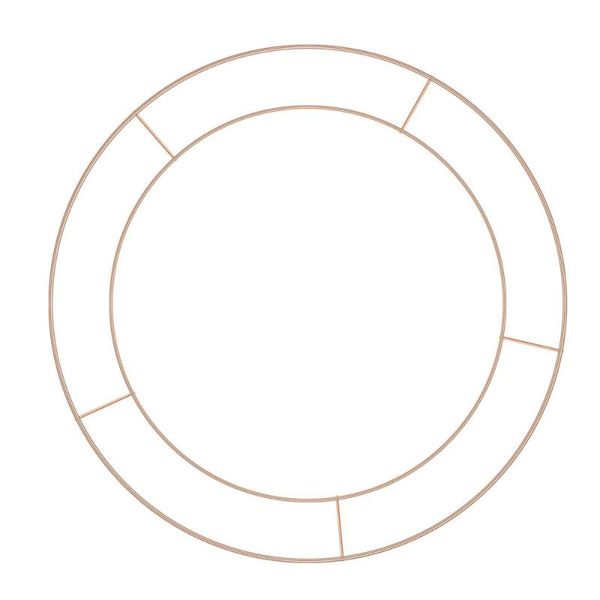

decorative flowers & wreaths metal iron wreath ring frame diy big circle door decor 20-40cm hanging round christmas wedding xmas party