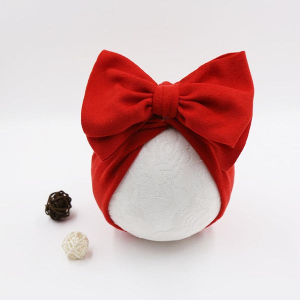 

caps & hats european and american baby double-layer big bow folds pullover born children, Yellow