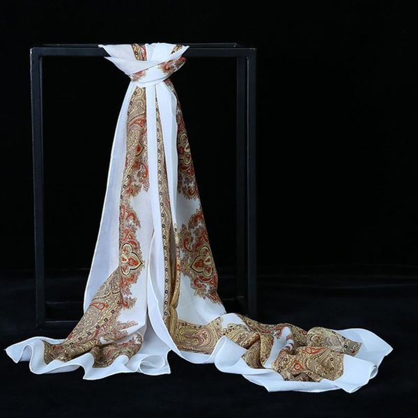 

scarves women chiffon fashion silk scarf shawl printing long soft wrap ladies elegant summer beach hijab 2022, Blue;gray