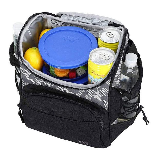 

large insulated lunch box bag for women men, 16 can outdoor bags