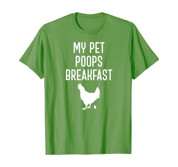 

chicken farmer shirt - my pet poops breakfast funny t-shirt, White;black