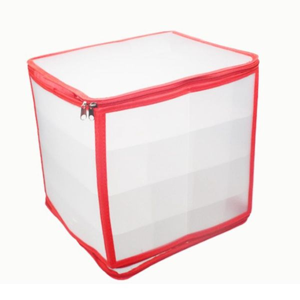 

transparent xmas led lights storage ornament case with removable inner partitions christmas ball bauble flowers holder baskets