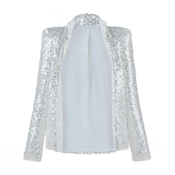 

women's trench coats deavogy 2021 white sequins v neck women long duster coat fashion jacket, Tan;black