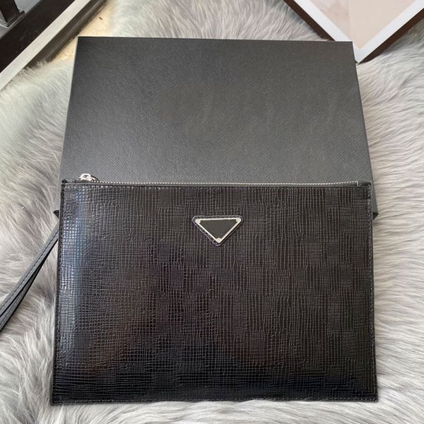 

leather handbag casual fashion underarm bag zipper briefcase with silver hardware functional size: 30x20cm