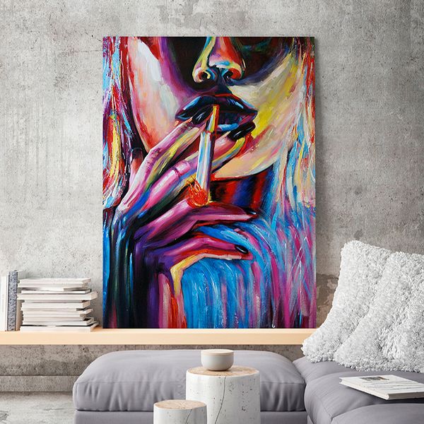 Graffiti Street Art Poster Wand Bilder Für Wohnzimmer Sexy Cool Rauchen Drucke Leinwand Malerei Home Decor Innen Dekoration