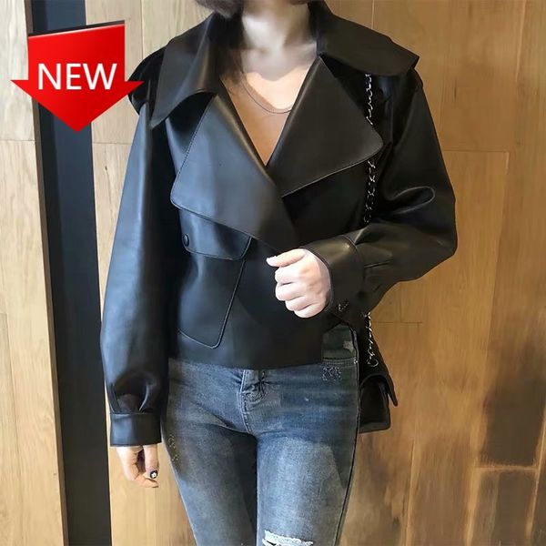 

whose mujer modis woman's coat wears clothing arrival winter female leather wallet champ chaquette, Black