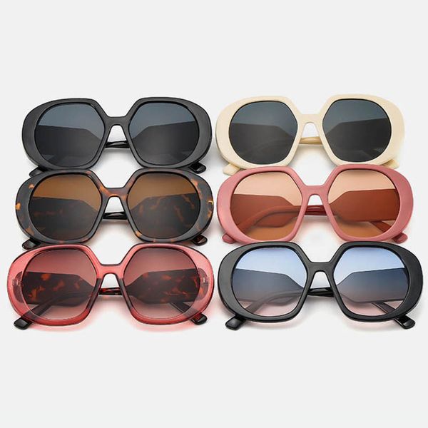 

2022 modern women large sunglasses big oval frame fashion sun glasses, White;black