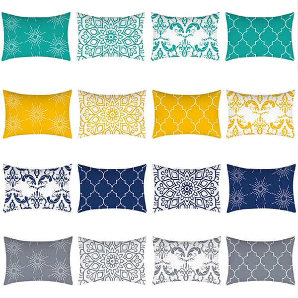 

color geometric pillowcase 30x50cm mandala cushion cover polyester sofa home decoration pillow pillow cover
