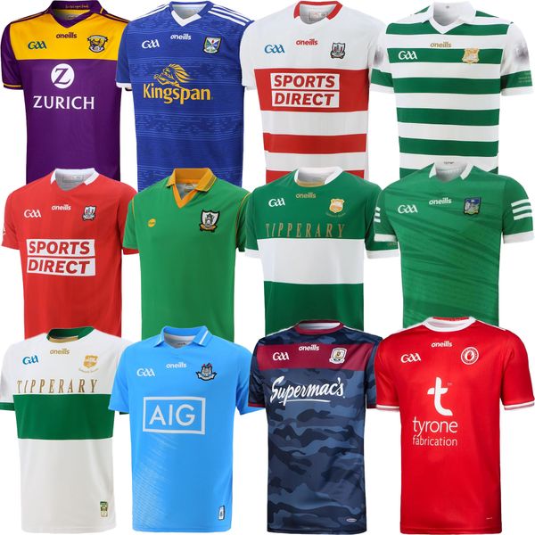 

2021 kerry galway dublin gaa jersey 21 22 tyrone tipperary retro cork classic home away shirt, Black