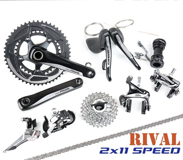 

bike derailleurs rival 2x11 22s speed 50x34t 52x36t 170mm 172.5mm road bicycle groupset kit gxp