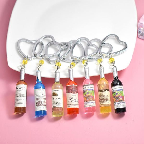 

keychains creative personality bottle fashion pendant key chain small gifts, Silver