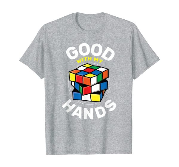 

Speed Cubing Puzzle Cube T Shirt Good With My Hands, Mainly pictures