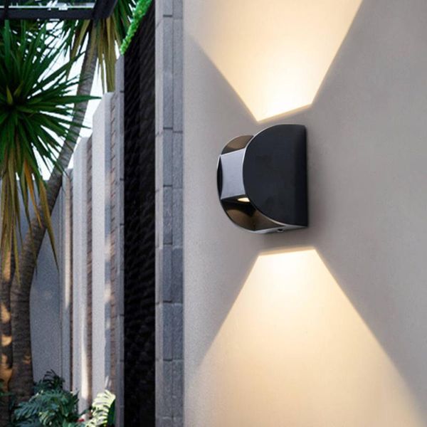 

house facade sconce 6w cree led waterproof wall lamp garden decoration indoor light industrial black aluminum porch lights lamps