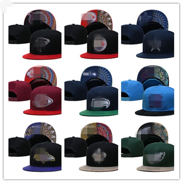 

2021 new football snapback hats printed round patch adjustable cap team mix match order all caps hat, Blue;gray
