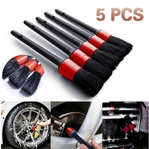 

plastic round brush hairdressing details gap scrub car cleaning 5 sets sponge