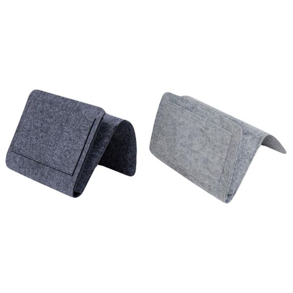 

storage bags 2pcs bedside pocket felt hanging organizer home sofa bed bag