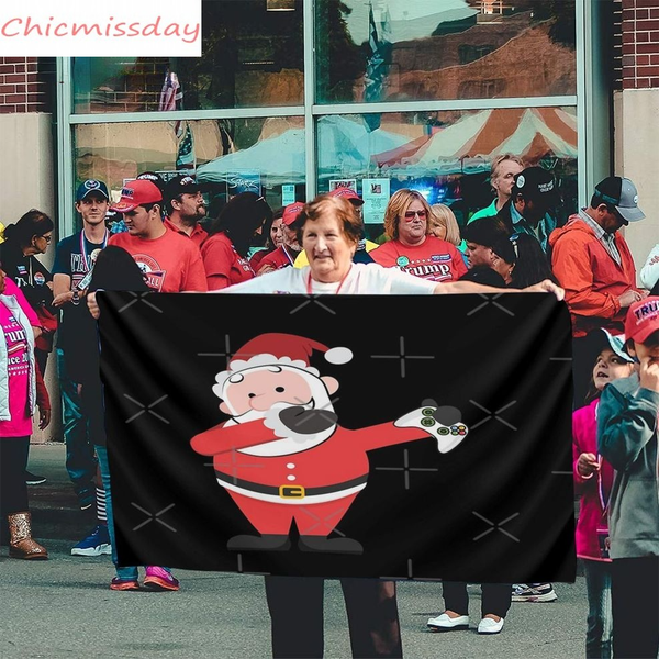

3*5 feet dabbing santa christmas video game design flag trump altany flags of russian troops 90*150cm dhl