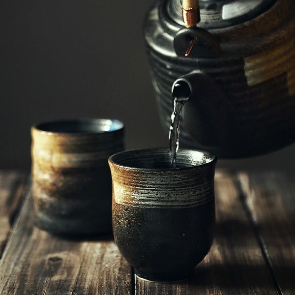 

cups & saucers japanese style teacup water cup stoare ceramic hand-painted kungfu cuisine drinkware