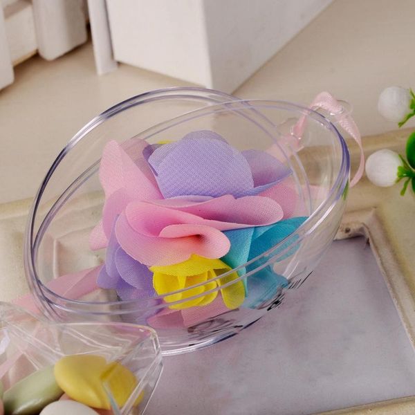 

10pcs funny easter egg box transparent decorated party supply hanging eggs packing gift wrap