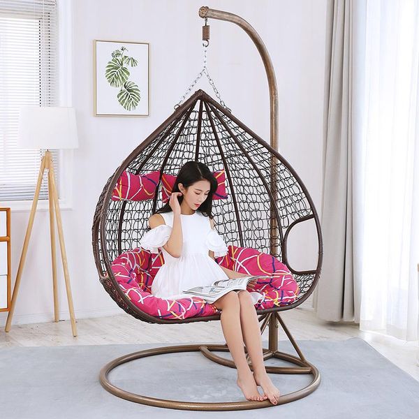 

fashion swing cany chair for garden double pe rattan sofa outdoor hanging basket games & activities