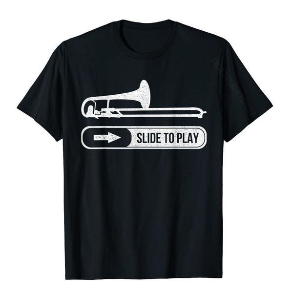 

men's t-shirts funny trombone t-shirt trombonist gift cotton youth t shirts normal & tees printed, White;black