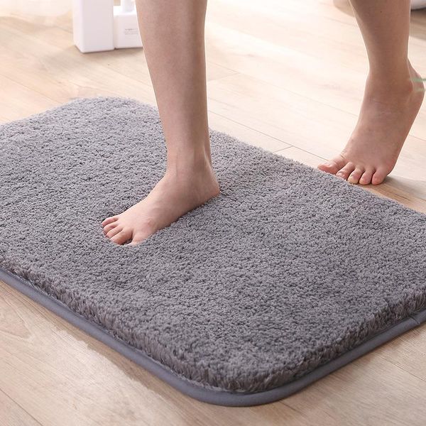 

bath mats high-hair bathroom toilet door absorbent floor mat carpet bedroom non-slip foot pad rug kitchen