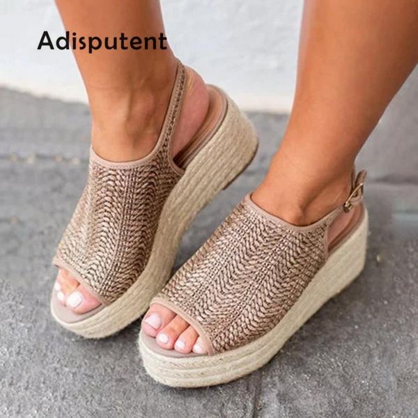

dress shoes adisputent summer women sandals fashion female beach heels comfortable platform nice #, Black