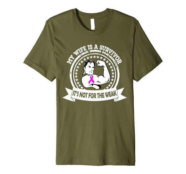 

wife breast cancer my wife is a survivor faithful husband premium t-shirt, White;black