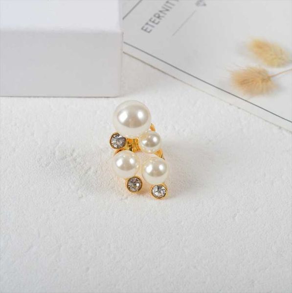 

wedding rings ins blogger net celebrity large pearl shiny rhinestone open ring women gorgeous tender adjustable golden, Slivery;golden