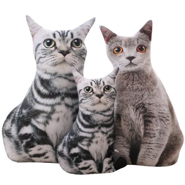 

cushion/decorative pillow 50cm creative simulation cat big face 3d plush toy girl korea funny real life doll cute