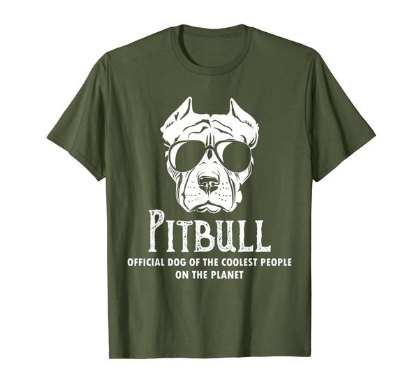 

pitbull official of the coolest people on the planet tshirt, White;black