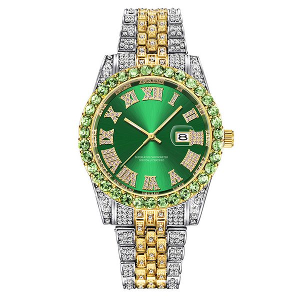 

designer watch brand table luxury es men's fashion alloy strap diamond sky star hip hop gift calendar quartz, Slivery;brown