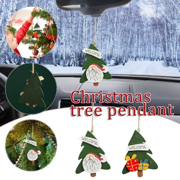 

christmas decorations pendant wooden tree decoration ornaments holiday makings diy handmade craft