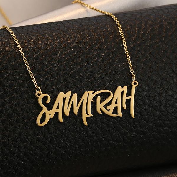 

personalized name necklaces custom choker necklace gold silver stainless steel jewelry bridesmaid christmas gifts chains