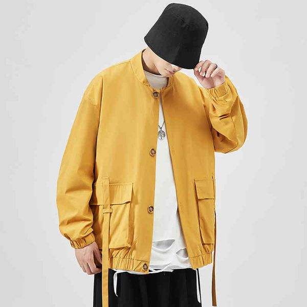 

men's jackets autumn men's jacket, sturdy, classical, black, bomber, japanese, with pockets, baseball collar, modern, jacket ribbo, Black;brown