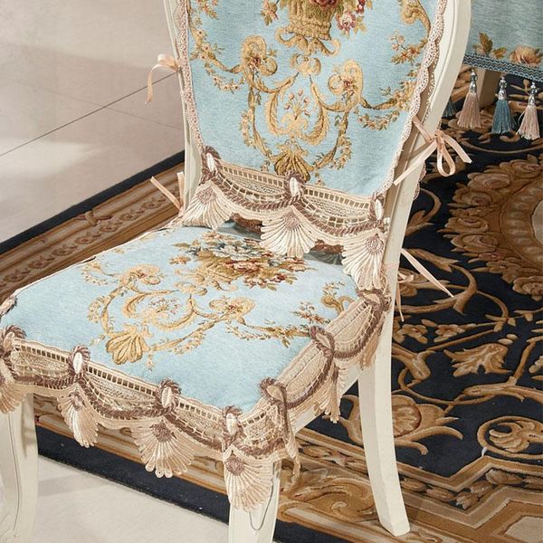 

classic jacquard chair cover retro european seat cushions backrest set home wedding banquet decoration covers