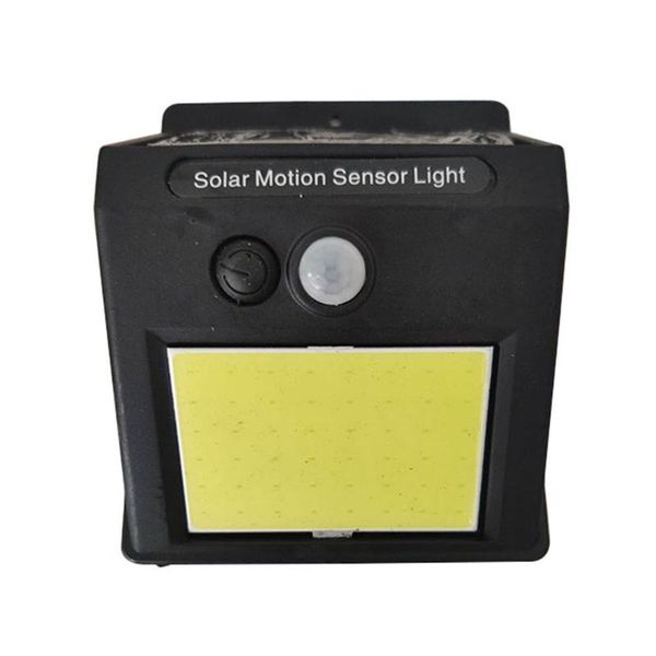 

100/120cob outdoor solar wall lamp waterproof pir motion sensor powered spotlight sunlight street light home garden decorations