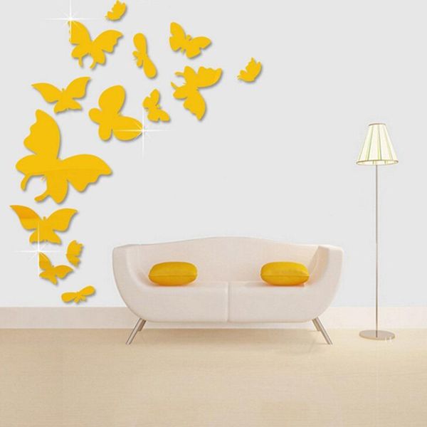 

mirror butterfly environmental protection wall stickers decal art removable party wedding decor home deco sticker
