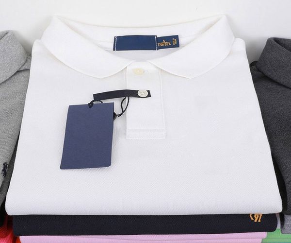 

mens t shirt small horse embroidered polos men's casual business 13 kinds of choice 100% cotton tshirts, White;black