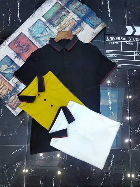 

polo shirts embroidered letters mens t-shirts fashion clothing short sleeve calssic tshirt black white business casual tee, White;black