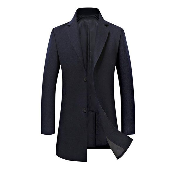 

men's jackets men 's cloth coat wool in middle age male long woolen, Black;brown