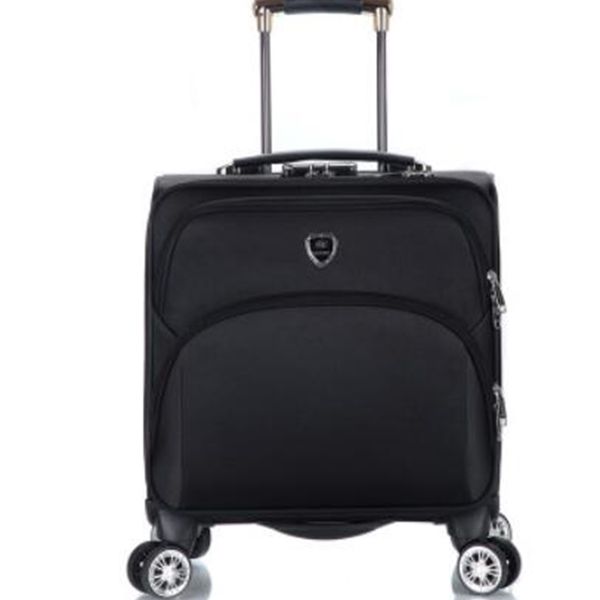

18 inch men spinner suitcase luggage oxford cabin boarding rolling bag on wheels travel wheeled