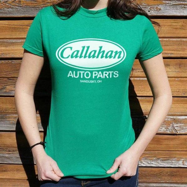 

callahan auto parts t-shirt | short sleeve graphic tee for women, White;black