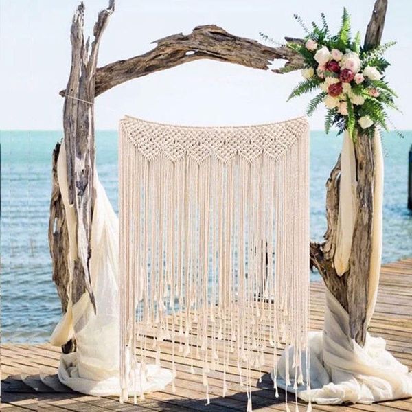 

tapestries nordic macrame wedding backdrop large tapestry curtain bohemian art chic decorative wall carpet tapiz home decoration