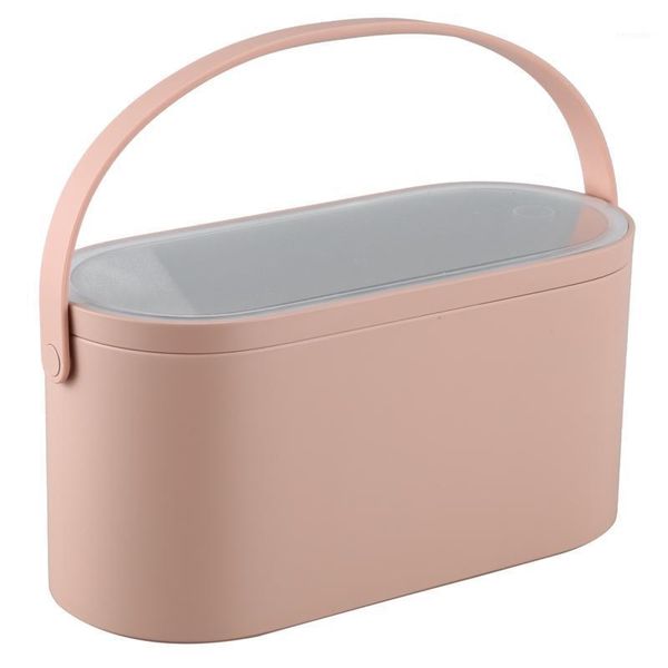 

travel makeup tools case with led lights mirror creative 2 in 1 cosmetic organizer portable tool storage box compact mirrors1