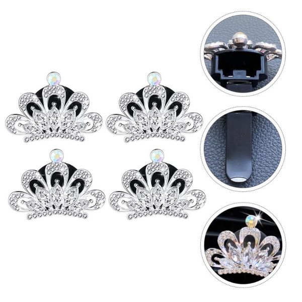 

car air freshener 4pcs crown clip perfume vent outlet fragrance accessories