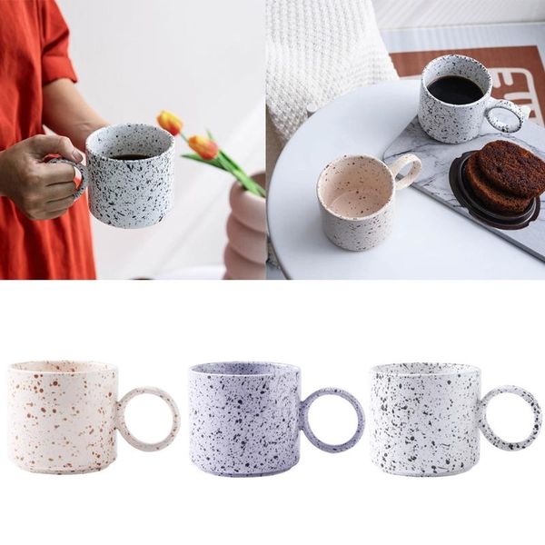 

mugs nordic modern grindstone speckled ceramic mug minimalist household coffee cup home office decorative milk drinkware