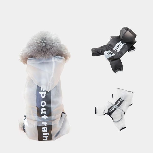

dog apparel ouyxr pet translucent raincoat clothes hooded rain suit waterproof hoodies jumpsuit for small dogs chihuahua yorkshire